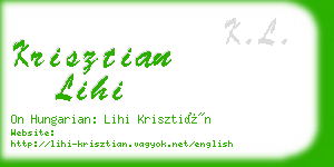 krisztian lihi business card